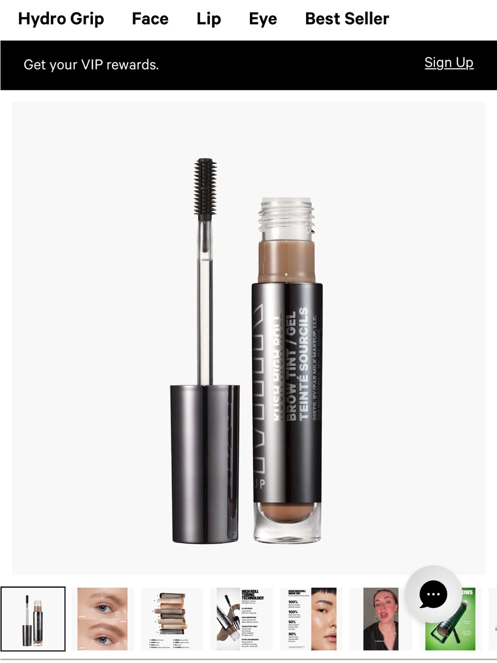 MILK MAKEUP Brow Tint + Gel in Haze.  Light Brown — Hydrating Brow Tint